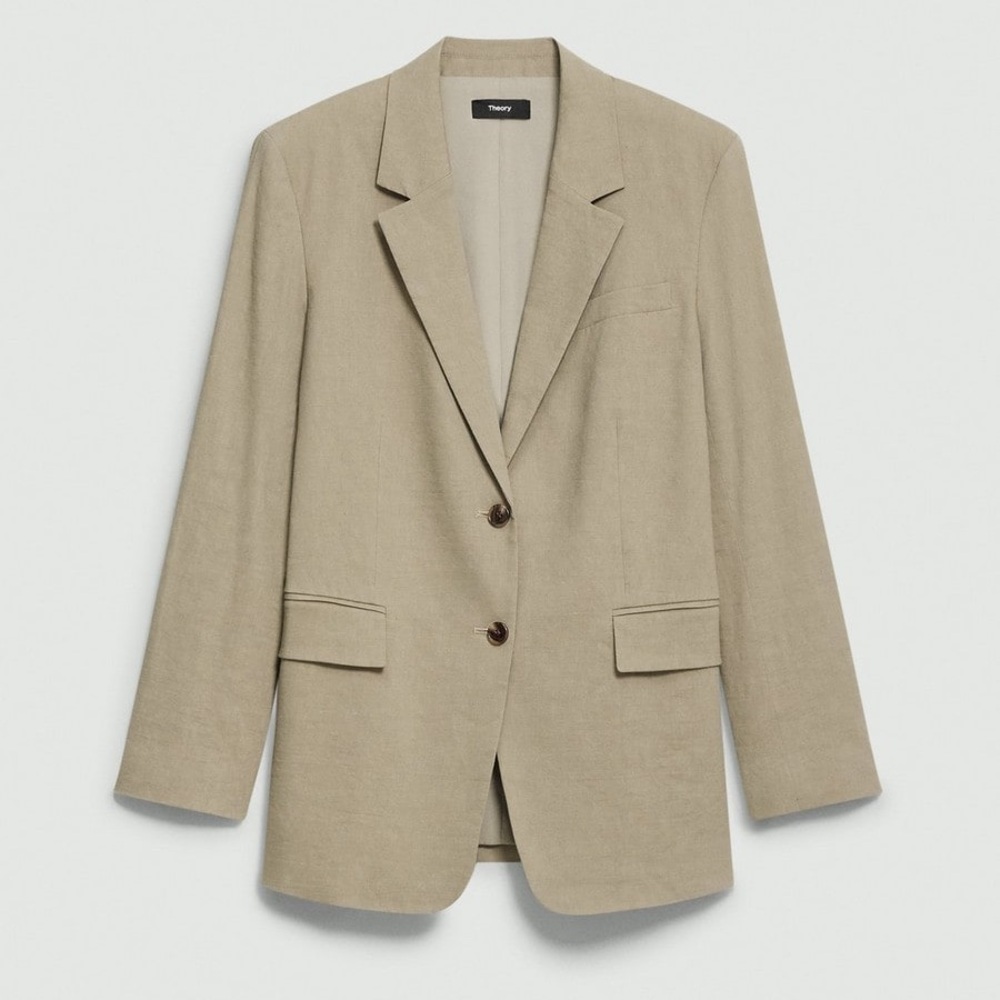 NWT, THEORY, Wheat Melange Blazer, Size 8